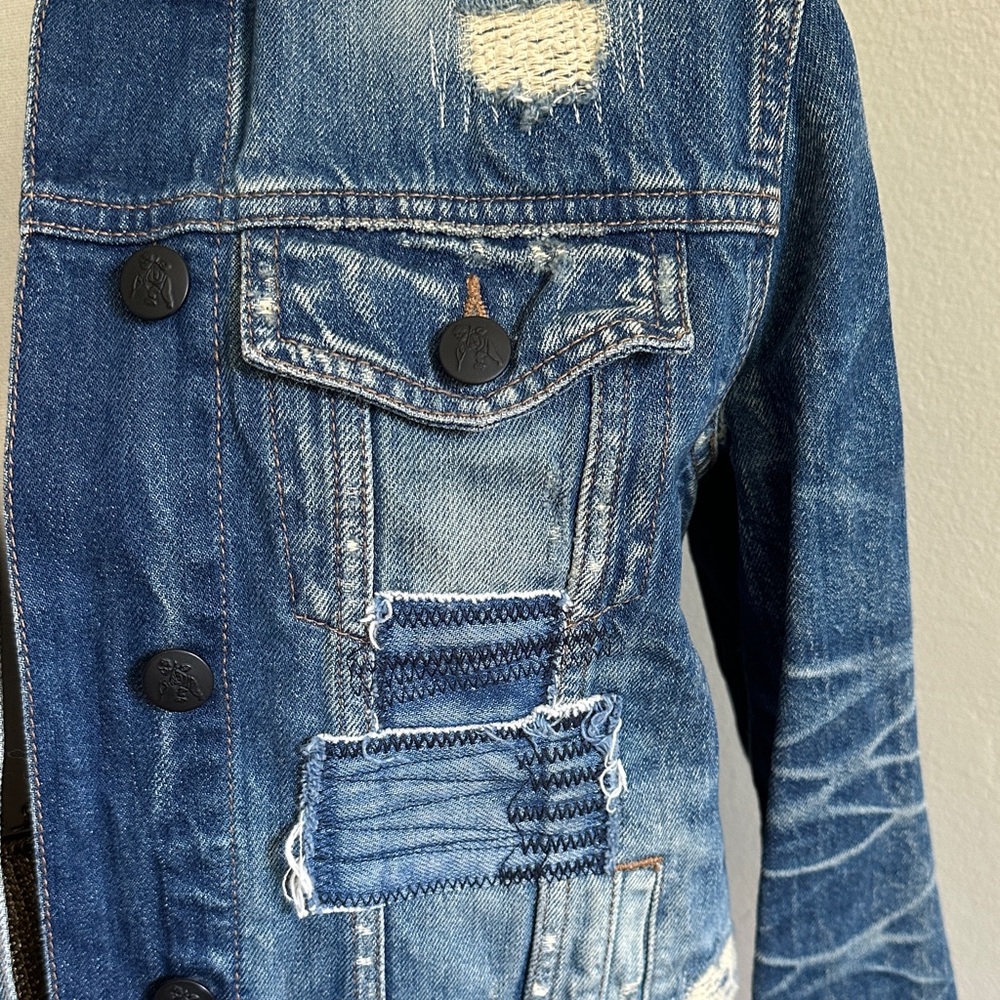 Distressed Blue Denim Jacket - Picture 2 of 6